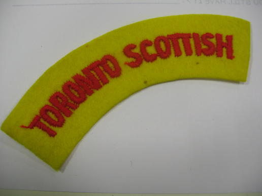 WW2 British made Canadian Toronto Scottish shoulder title