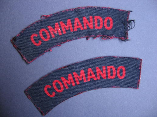 A nice set of early printed Commando shoulder titles