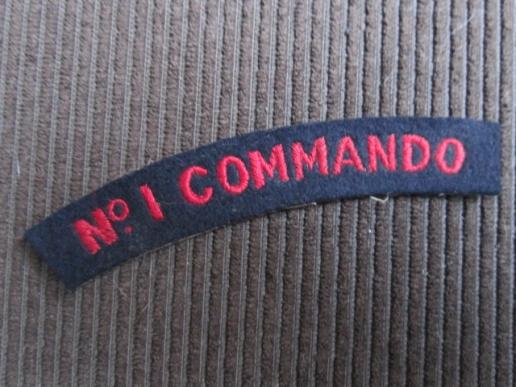A good example of a nicely worn and issued No.1 Commando shoulder title