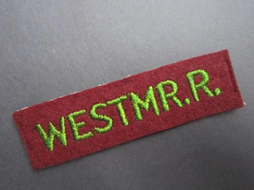 A nice and early Canadian made a so called 'cutt down' Westminster Regiment, 5th Armoured Division patch