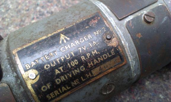 A perfect and issued example of a SOE (Special Operations Executive) developed Battery Charger No.2 i.e hand generator 