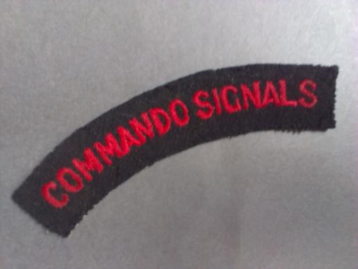 A neat example of a scare to find Commando Signals shoulder title