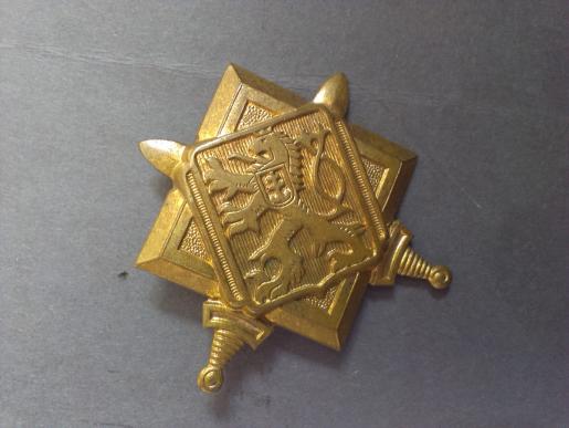 A perfect example of a British made NCO's (non-commissioned officer) i.e. Officers Czechoslovakian Free Forces cap badge