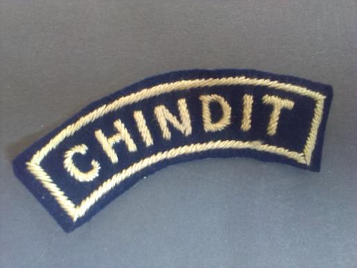 A nice local made or British made Chindit shoulder title