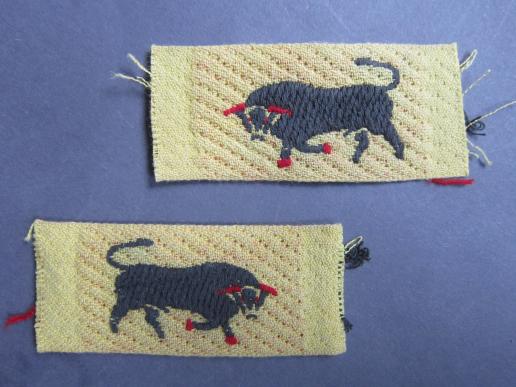 A perfect set of Dutch made so called 'Brabant weefsel' 11th Armoured Divisional patches