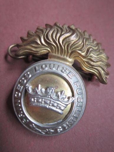 A nice bi metal Canadian made Princess Louise Fusiliers cap badge
