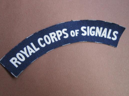 A nice British Royal Corps of Signals printed shoulder title