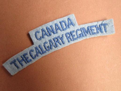 A nice  British made Canadian shoulder title to The Calgary Regiment