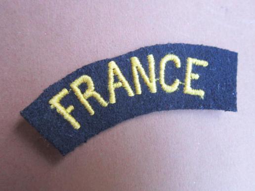A nicely un-issued so called 'block type' lettering France national shoulder title 