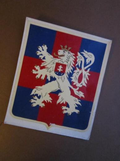 A nice never seen before British made Free Czech armed Forces vehicle sign i/e decal