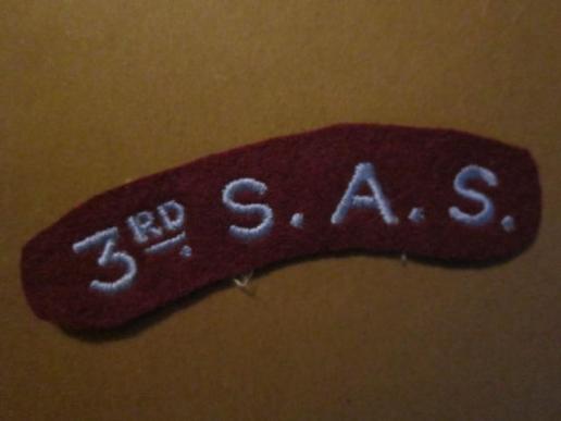 A difficult to find 3rd SAS (Special Air Service) French embroided shoulder title 