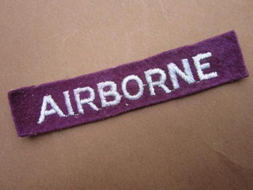 A nicely un-issued British made embroided Airborne strip