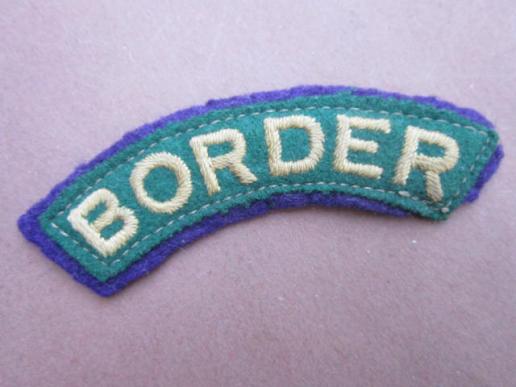 A nice RARE and difficult to find un-official 1st Battalion, The Border Regiment Airborne shoulder title 