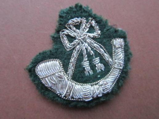 A never seen before nicely bullion made officers quality Oxfordshire and Buckinghamshire Light Infantry beret badge 