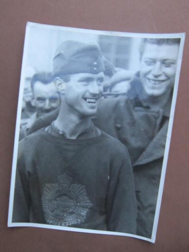 A nice and orginal 1943 dated German made Waffen SS so called 'presse foto' of a Canadian POW (Prisoner of War) of the Midland Regiment