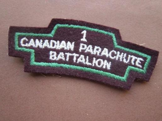 A great British late war made 1st Canadian Parachute Battlion shoulder title 