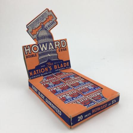 A original not so often seen full 1930’s Howard razor blade counter display