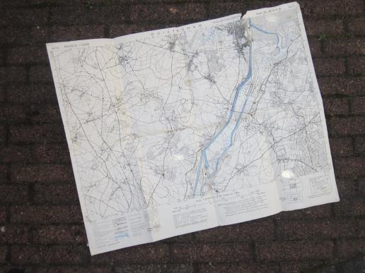 A RARE and difficult to find not so often seen British made April 1944 dated OUISTREHAM area Operation DEADSTICK map
