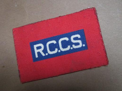 A printed British made 1st Infantry Division Royal Canadian Corps of Signals divisional patch