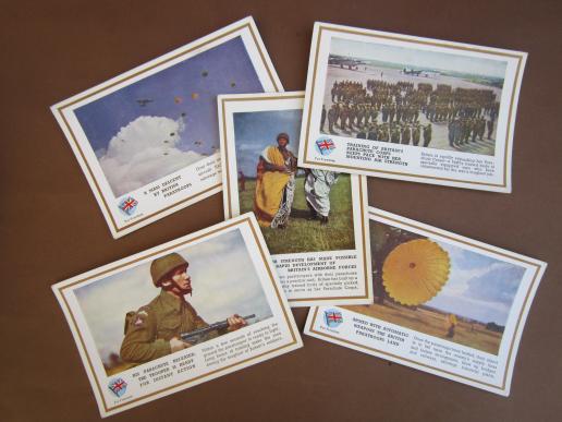 A nice set of five not seen before British wartime For Freedom Airborne Forces post cards