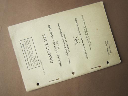 A nice 1941 dated British Camouflage Training pamphlet No.46 Part 1