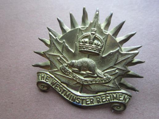 A nice Canadian cap badge to The Westminster Regiment