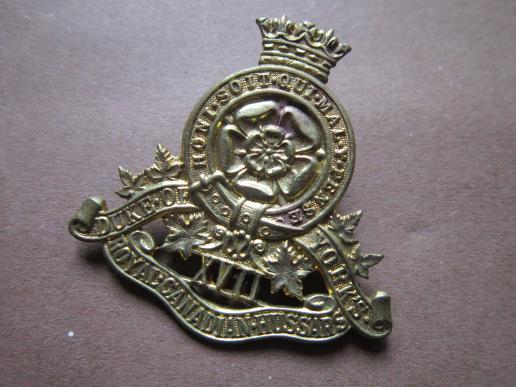 A nice Canadian/British made cap badge to the 17th Duke of York's Royal Canadian Hussars 