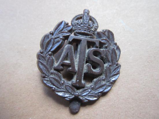 A nice and sought after marked plastic i.e bakelite ATS (Auxiliary Territorial Service) cap badge
