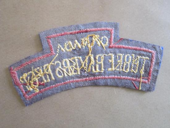 A nice British made embroided Three Rivers Regiment Canadian shoulder title