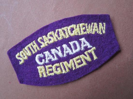 A nice un-issued typical British made South Saskatchewan Regiment, 2nd Division shoulder title