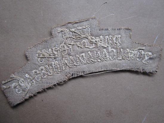 A difficult to find typical British made 17th Duke of York’s – Royal Canadian Hussars embroided shoulder title