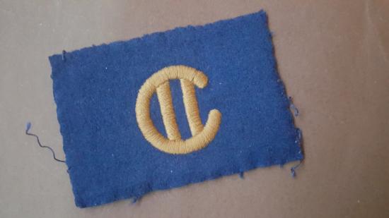 A neat example of a British/Canadian made Officers Canadian 2nd Divisional shoulder patch
