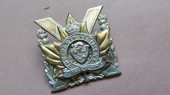 A nice Scully made and marked Canadian The Perth Regiment cap badge