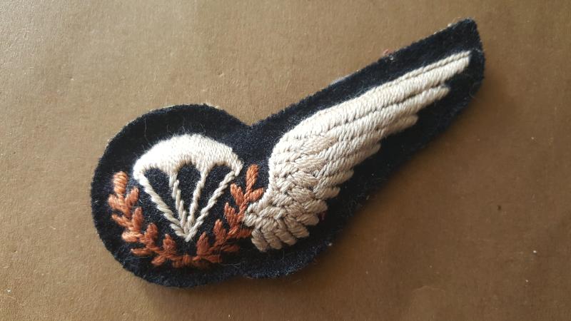 A nice late war i.e early post war padded RAF (Royal Air Force) Parachute Instructors brevet