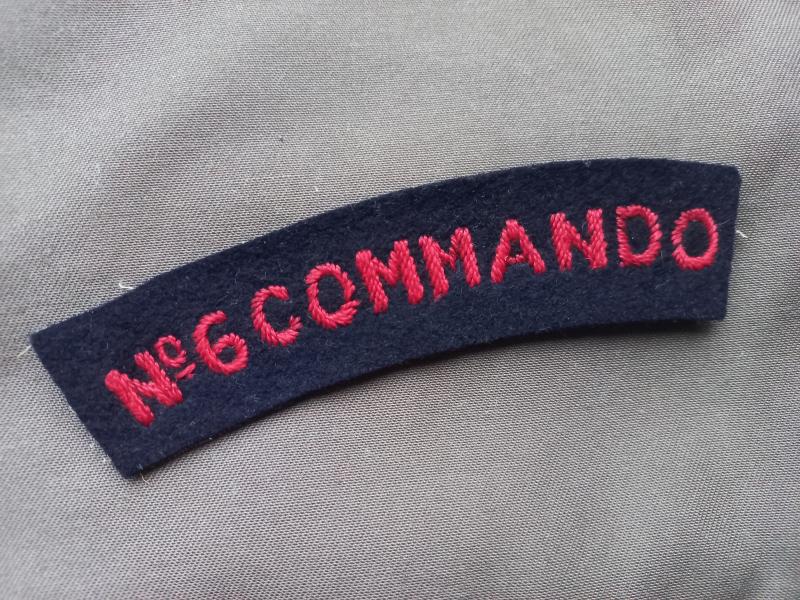 A good example of a mid war period un-issued No.6 Commando shoulder title