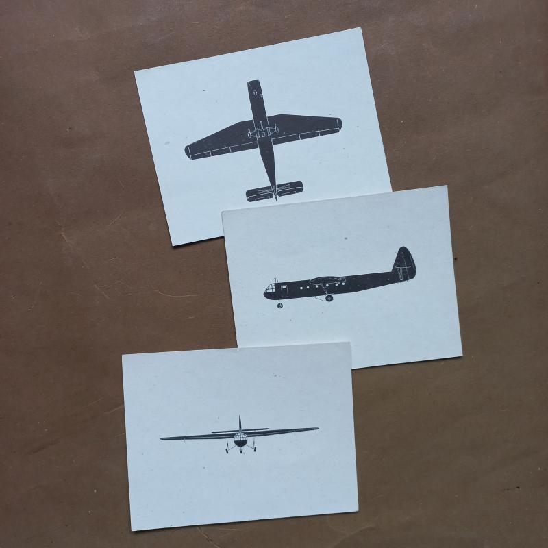 A nice set of three so called US of British recognition cards for the Horsa 1 Glider
