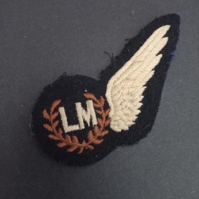 A nice early RAF (Royal Air Force) LM (Load Master) halve wing brevet