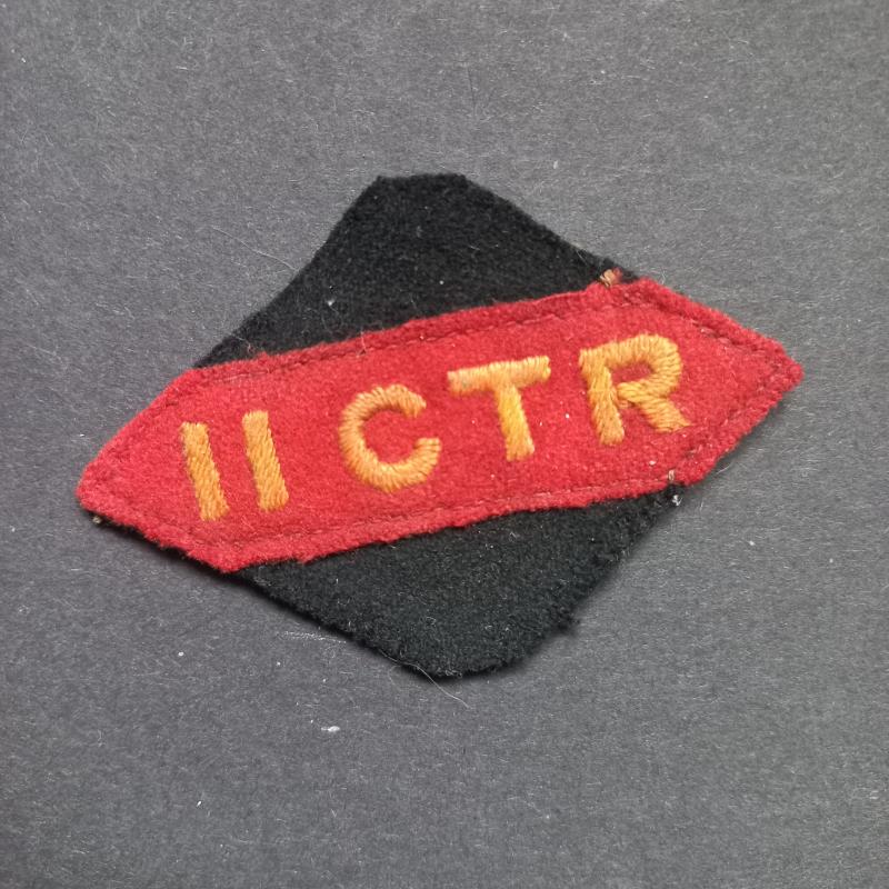 A superb (and difficult to find) typical British made 11 CTR (Canadian Tank Regiment) the Ontario Regiment formation patch