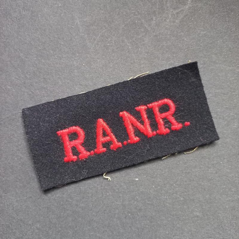 A typical British made R.A.N.R. (Royal Australian Naval Reserve) shoulder badge
