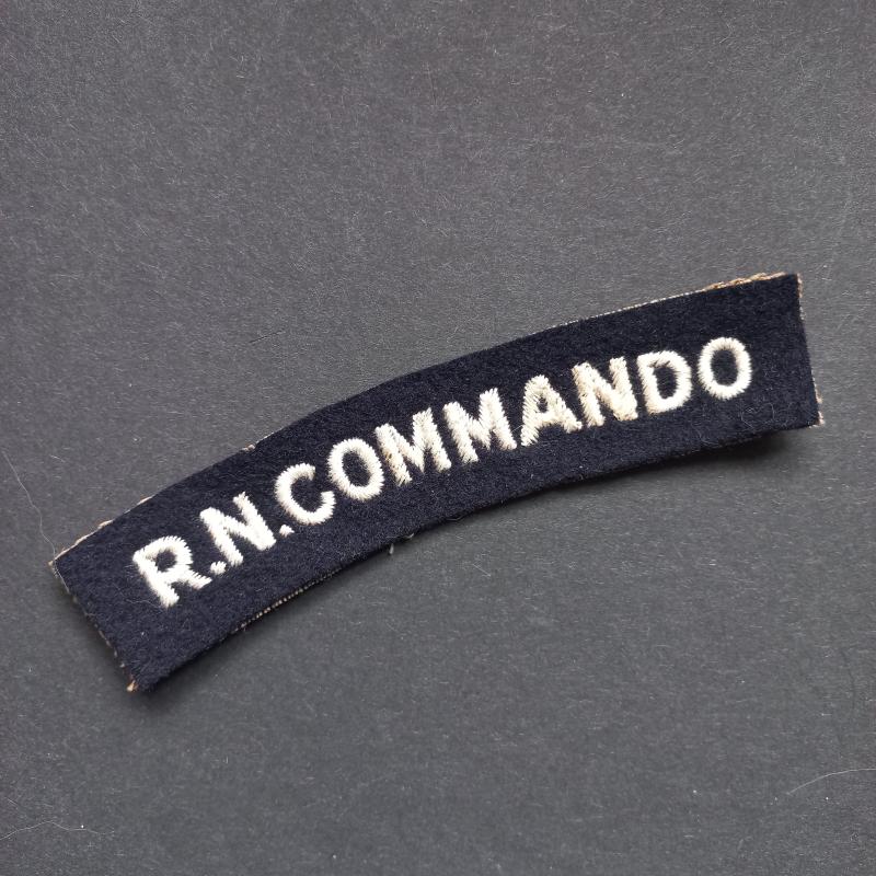 A superb and un-issued embroided Royal Nay Commando shoulder title