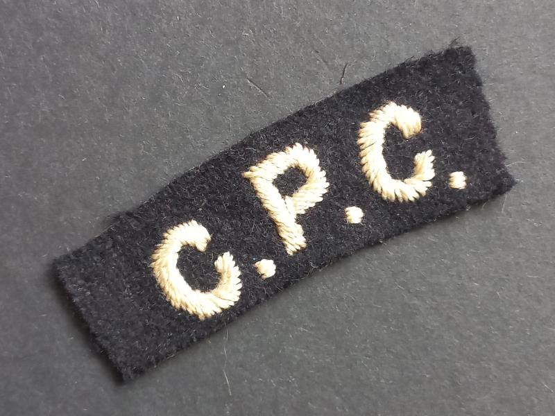 A superb - albeit regrettably single - typical British made Canadian Postal Corps shoulder title