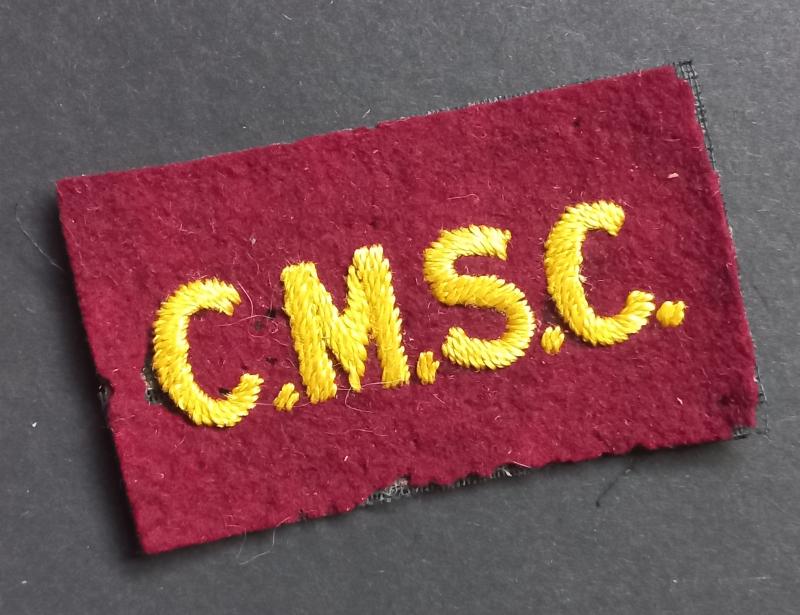 A attractive - typical British made - C.M.S.C (Canadian Military Staff Clerk) formation badge