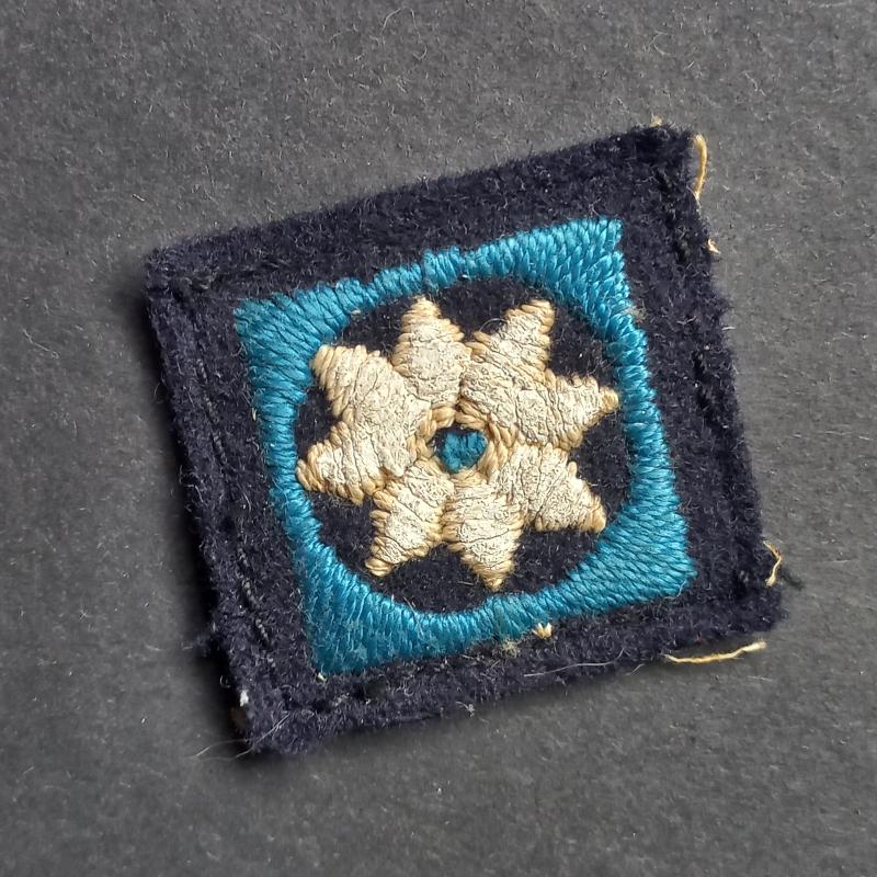 A attractive - most likely early type WW1 - 47th (2nd London) Division embroidered 'Dutch Tile' formation sign