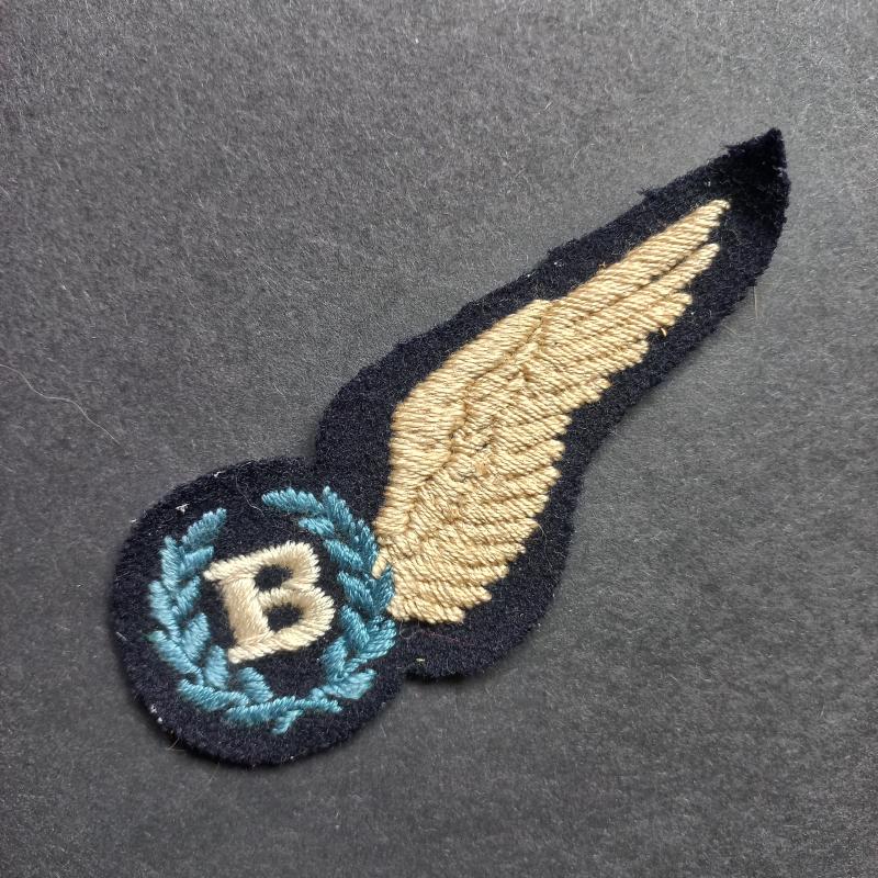 A superb - and not so often seen - R.A.A.F. (Royal Australian Air Force) Bombardier or Bomb Aimer brevet badge