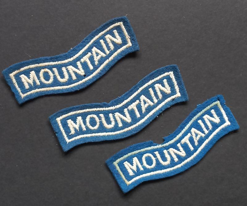 A unusual - albeit regrettably single - typical British made 52nd (Lowland) Infantry Division Mountain tab