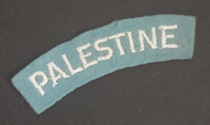 A attractive - paste i.e glue backing - Palestine embroided shoulder title