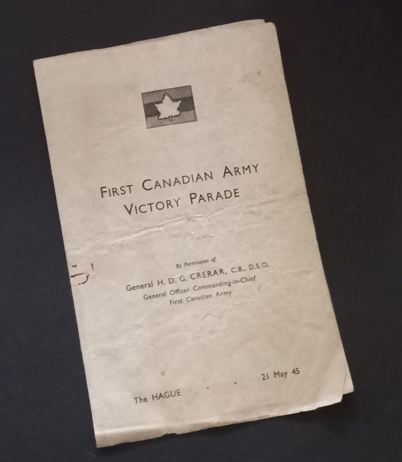 A attractive - Dutch made printed in The Haque May 1945 - First Canadian Army Victory Parade brochure