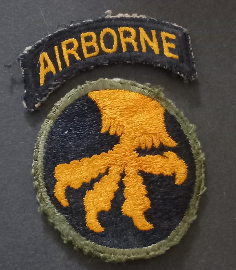 A super set of SSI - shoulder sleeve insignia - (patch and tab) to the American 17th Airborne Division