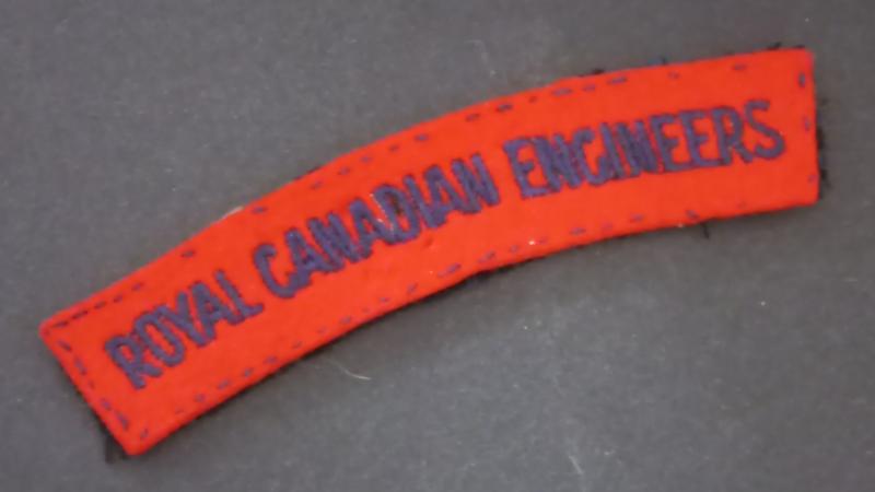 A attractive - albeit regrettably single - British made Canadian RCE (Royal Canadian Engineers emboided shoulder title