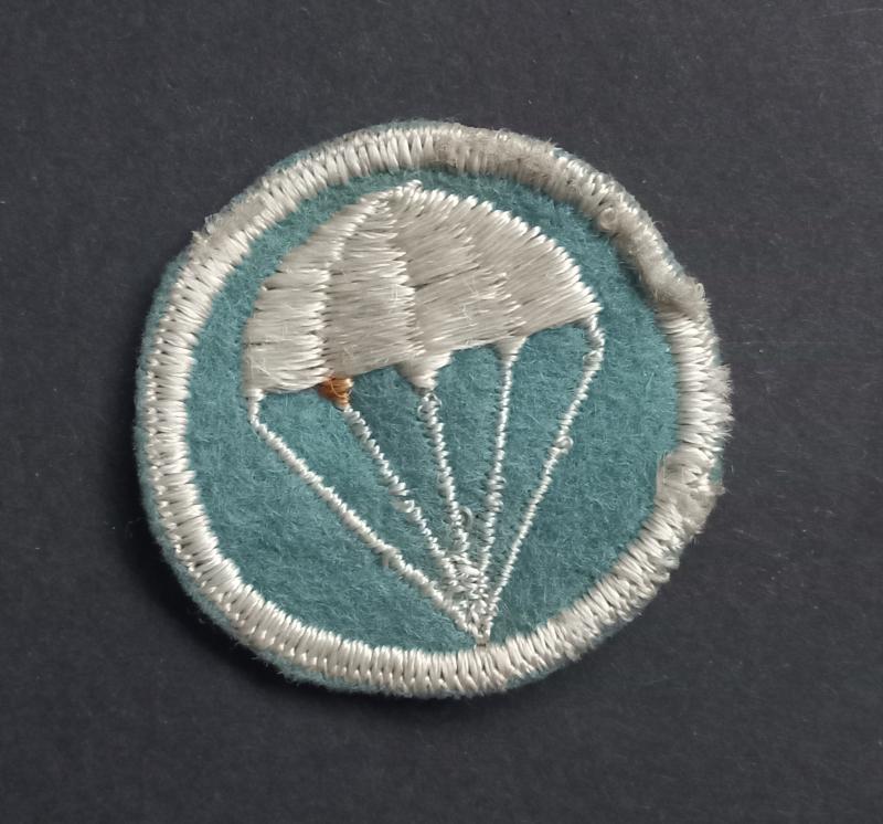 A attractive (British made) US Airborne Parachute Infantry cap patch on felt (with a paste i.e glue backing)
